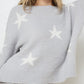 Soft Long Sleeve Star Print Top and Short Set Loungewear Sets