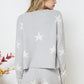 Soft Long Sleeve Star Print Top and Short Set Loungewear Sets
