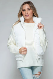 Off White Snobbish Fine Fur Lining Quilted Vest | Vest Jackets Daverri Fashions