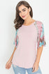 Tie Dye Ruffle Sleeve Tunic PINK