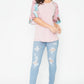 Tie Dye Ruffle Sleeve Tunic