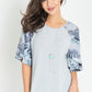 Tie Dye Ruffle Sleeve Tunic