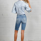 HIGH RISE BIKE SHORTS Denim Shorts