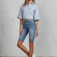 HIGH RISE BIKE SHORTS Denim Shorts