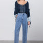 Slouchy Cropped High Waist Jeans Jeans