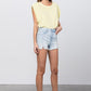 HIGH RISE PREMIUM SHORTS WITH FRONT ZIPPER Denim Shorts