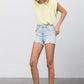 HIGH RISE PREMIUM SHORTS WITH FRONT ZIPPER Denim Shorts
