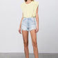 HIGH RISE PREMIUM SHORTS WITH FRONT ZIPPER Denim Shorts