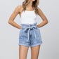 HIGH WAISTED PAPER BAG SHORTS Shorts