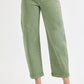 RISEN Full Size Tummy Control High Rise Crop Barrel Jeans Plus Size