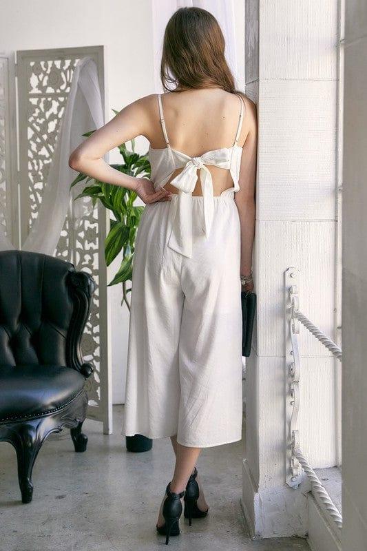 Cutout Bow Detail Jumpsuit Jumpsuits