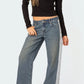 Side Striped Loose Fit Jeans - DAVERRI FASHIONS