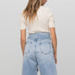 Self Belted Bermuda Denim Shorts Shorts