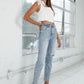 Insane Gene High Rise Girlfriend Jeans Light Wash Jeans