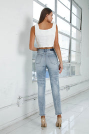 Insane Gene High Rise Girlfriend Jeans Light Wash Jeans