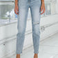 Insane Gene High Rise Girlfriend Jeans Light Wash Jeans