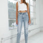 Insane Gene High Rise Girlfriend Jeans Light Wash Jeans