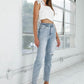 Insane Gene High Rise Girlfriend Jeans Light Wash Jeans