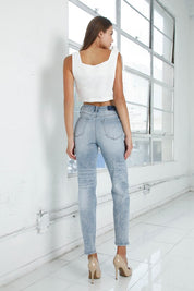 Insane Gene High Rise Girlfriend Jeans Light Wash Jeans