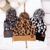 CC Leopard Pom Beanie | Daverri Fashions