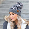 CC Leopard Pom Beanie - DAVERRI FASHIONS