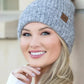 CC Cozy Marled Pom Beanie - DAVERRI FASHIONS