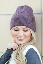 CC Fine Yarn Cuff Beanie | Daverri Fashions