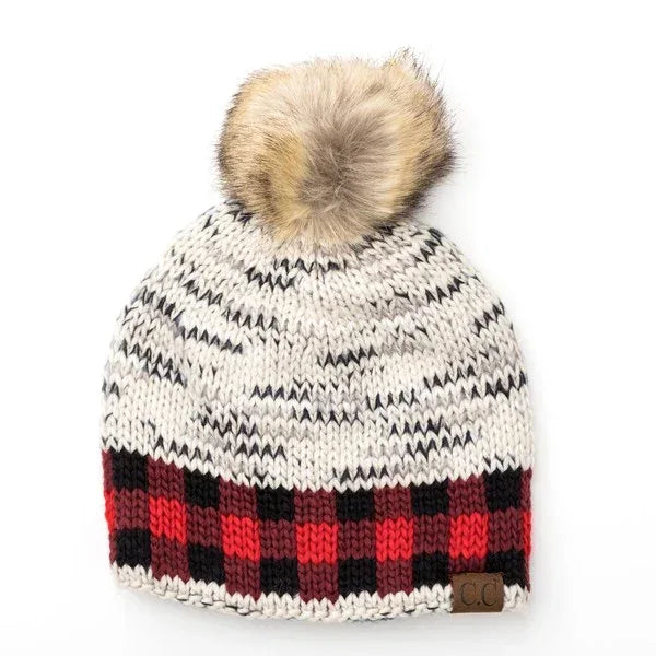 CC Buffalo Pom Beanie - DAVERRI FASHIONS