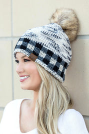 Ivory OneSize CC Buffalo Pom Beanie | Daverri Fashions