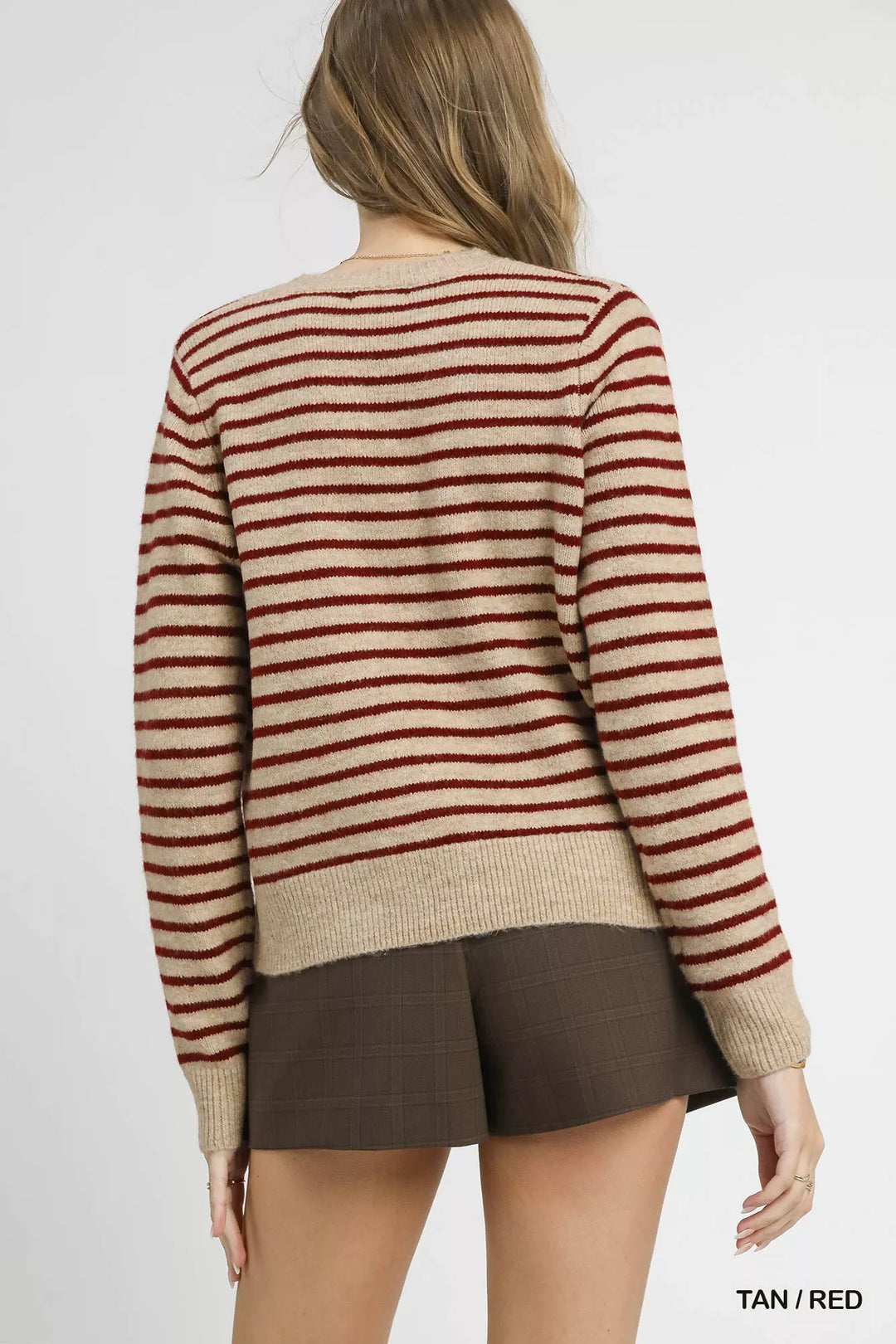 Umgee Striped Button-Up Knit Cardigan | Daverri Fashions