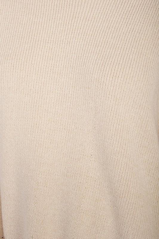 OVER FITTED LONG SLEEVE SWEATER TOP - DAVERRI FASHIONS