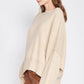 OVER FITTED LONG SLEEVE SWEATER TOP - DAVERRI FASHIONS