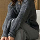 Cable Knit Button-Down Cardigan - DAVERRI FASHIONS