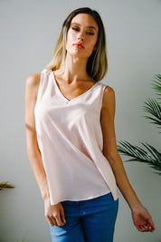 Cowl Neck Back V-Neck Tank Top Tank Tops