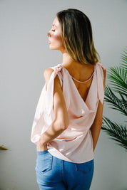 Cowl Neck Back V-Neck Tank Top Tank Tops