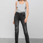 Mid Rise Ankle Black Straight Jeans Jeans