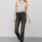 Mid Rise Ankle Black Straight Jeans Jeans