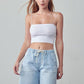 High Rise Drawstring Denim Shorts Shorts