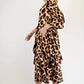 Celeste Full Size Leopard Asymmetrical Ruffle Midi Dress Plus Size