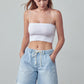 MID-RISE SLOUCH SHORTS LIGHT Denim Shorts