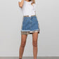 Plaid Checker Mini Denim Skirt Skirts