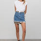 Plaid Checker Mini Denim Skirt Skirts