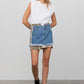 Plaid Checker Mini Denim Skirt Skirts
