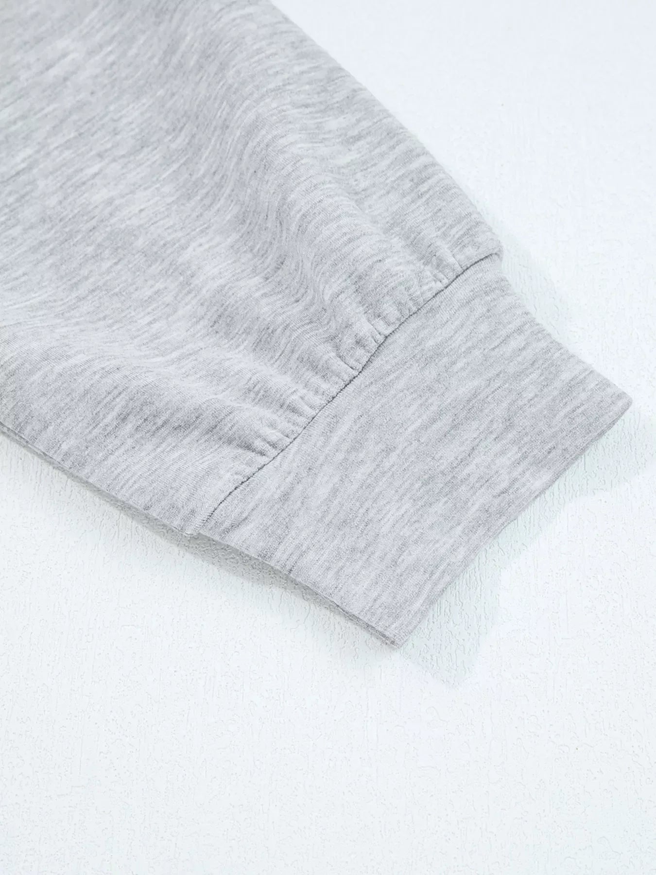 Zip Collar Long Sleeve Top and Drawstring Pants Set - DAVERRI FASHIONS