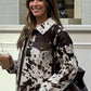 Cow Print Collared Neck Jacket - DAVERRI FASHIONS