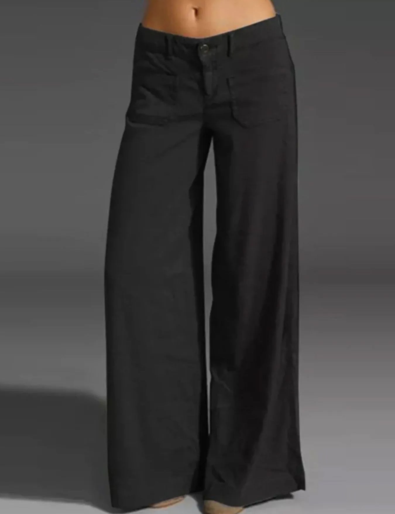 Black Full Size Wide Leg Jeans with Pockets Plus Size | Jeans Daverri Fashions