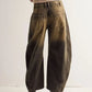 Retro Barrel Jeans with Pockets - DAVERRI FASHIONS