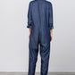 Denim Lab USA Collared Button Front Tencel Jumpsuit Jumpsuits