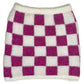 Fuzzy Checkered Skirt - DAVERRI FASHIONS