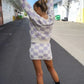 Fuzzy Checkered Skirt - DAVERRI FASHIONS